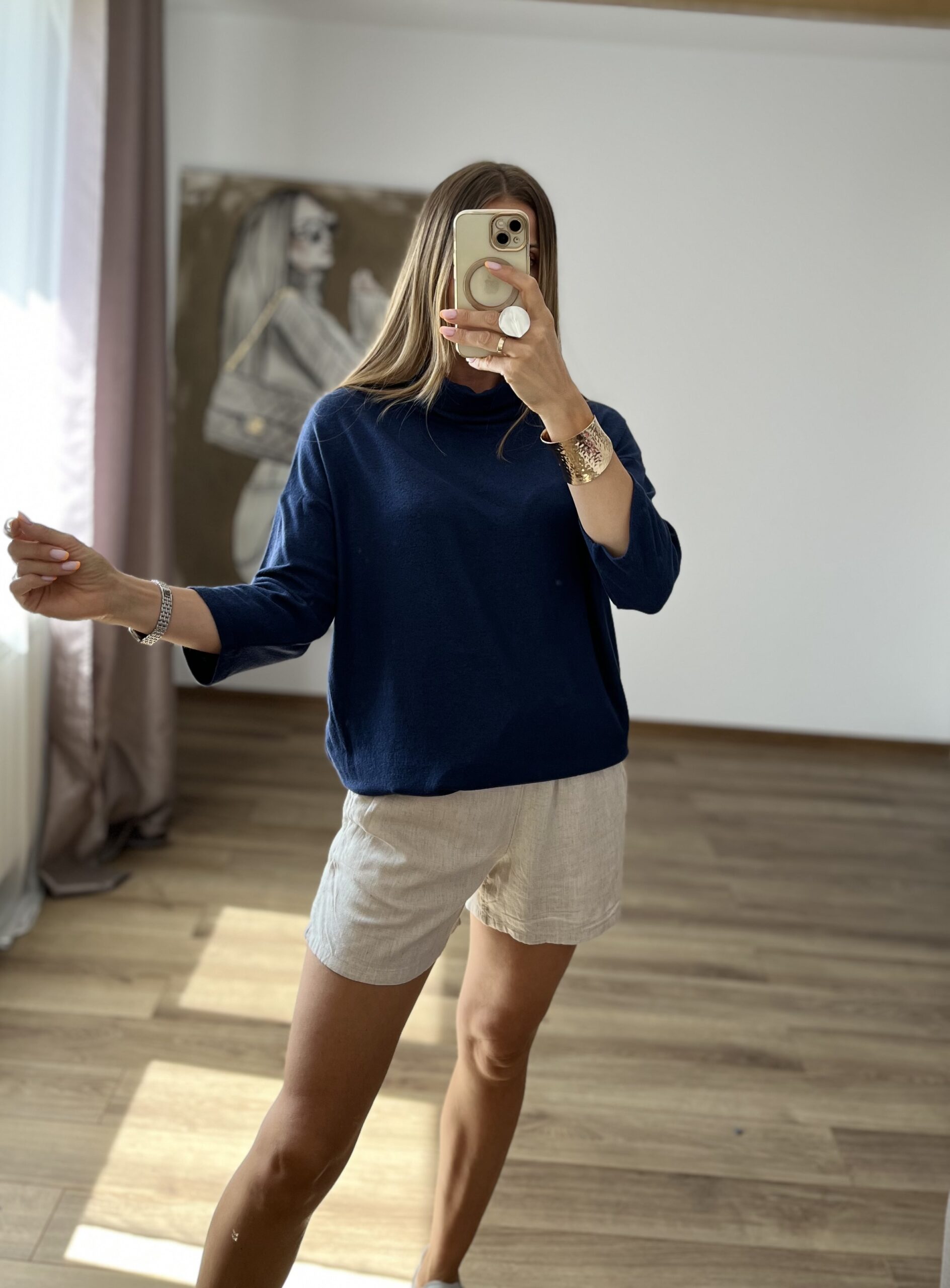 Granatowy golf z wiskozy Soyaconcept r. S/M - obrazek 2
