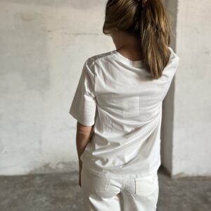 Bawełniany t-shirt z nadrukiem Pulz Jeans r. S/M