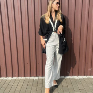 Szare eleganckie spodnie Grey Melange r. S 36 Vila