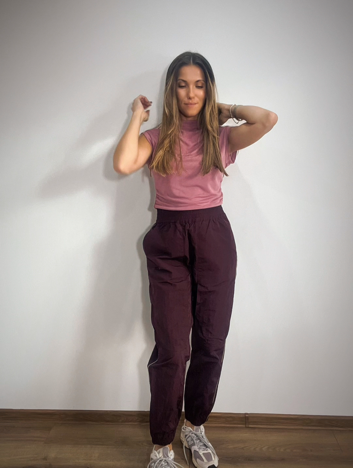 Bordowe spodnie dresowe tech r. S 36 Co'couture