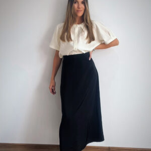 Czarna długa prosta gładka spódnica r. M 38 Co’couture