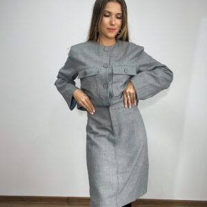 Szara spódnica r. 44 XXL Fransa