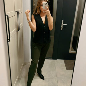 Zielone eleganckie spodnie chinos r. M Pulz Jeans