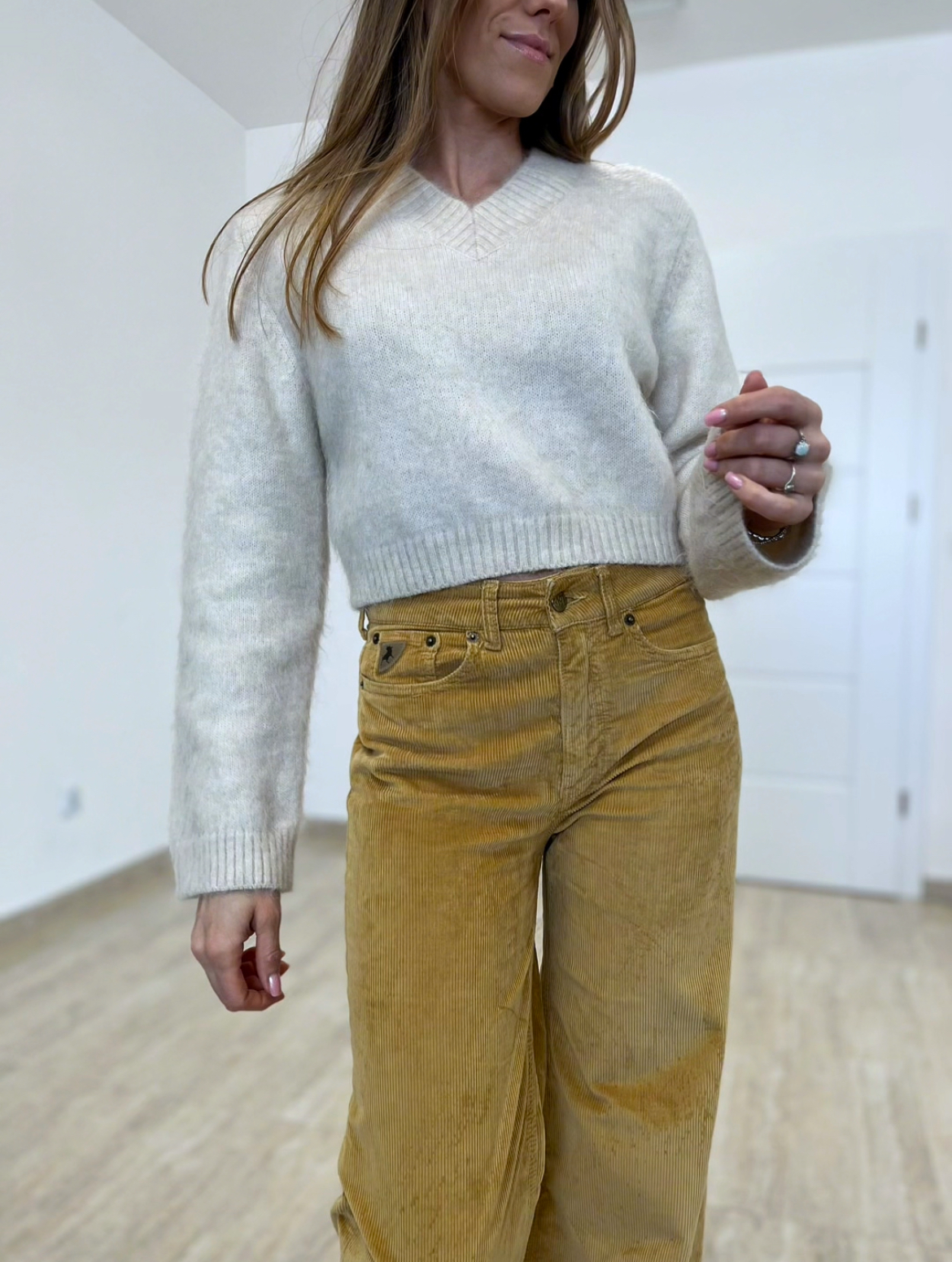 Moherowy wełniany sweter H&M r. S/M