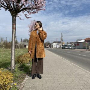 Zamszowa skórzana kurtka skóra naturalna r. 42-46 Jofama