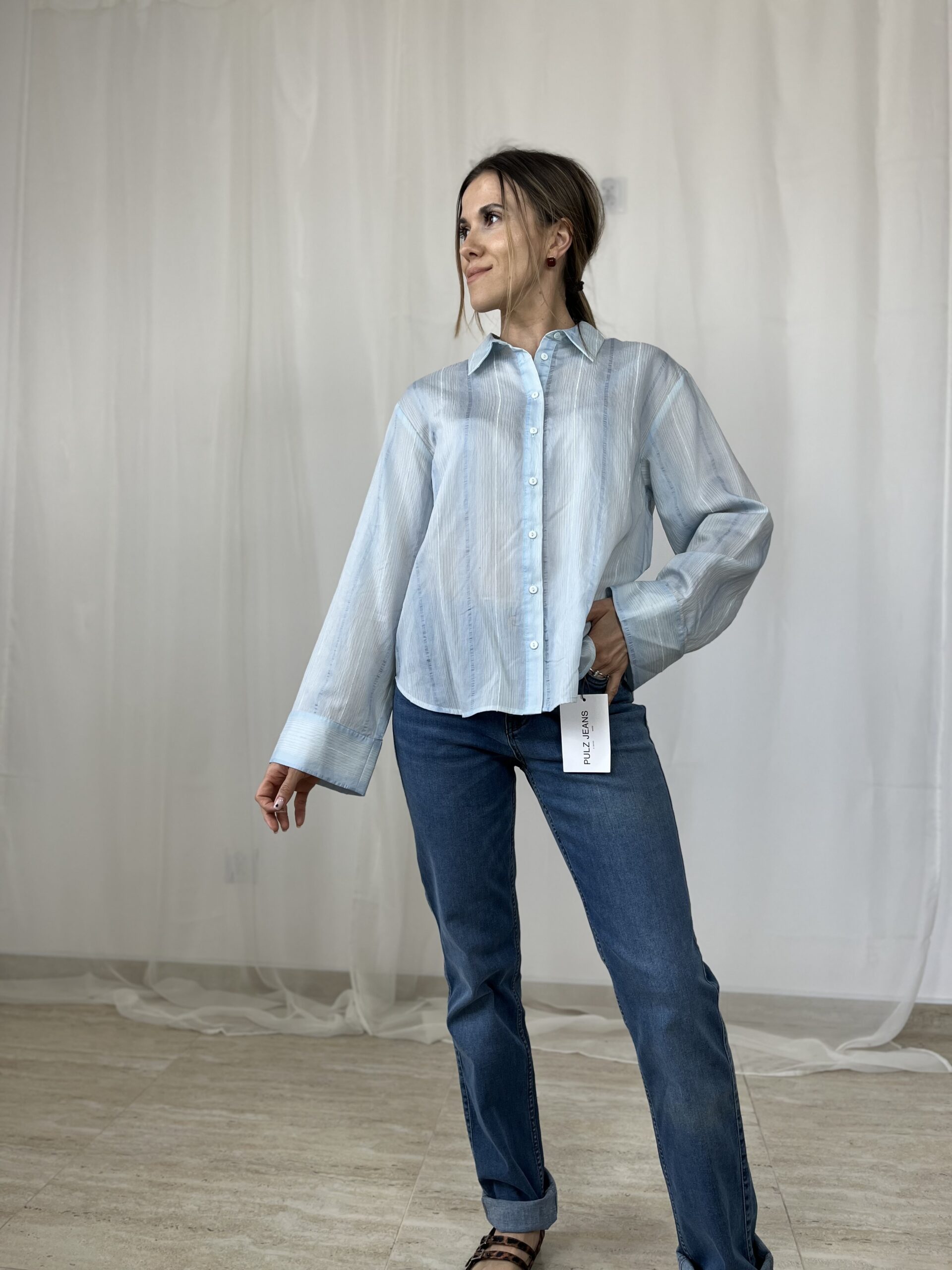 Niebieska koszula w paski Co'couture r. S/M