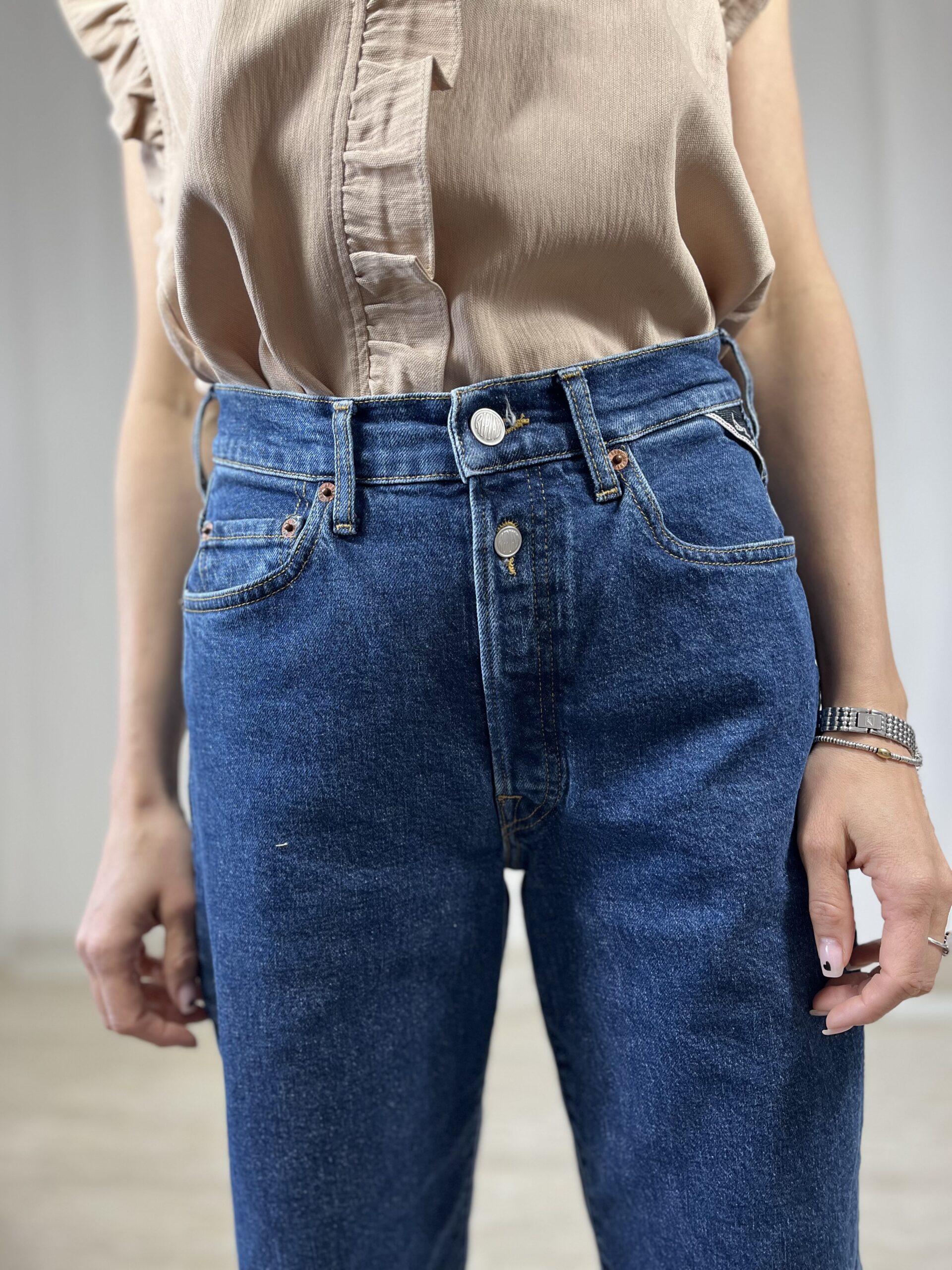 Jeansy Replay Straight Fit r. S/M W24 L32 - obrazek 3