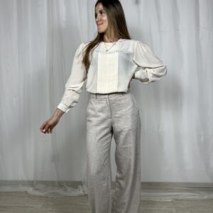 Kremowa bluzka Laura & Jayne Collection r. M 38 100 % jedwab silk