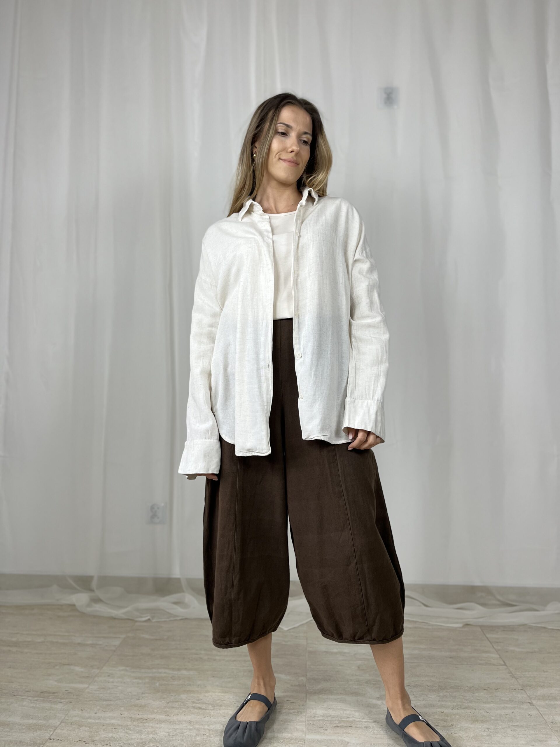 Lniana koszula Nelly r. XL 42 - obrazek 2
