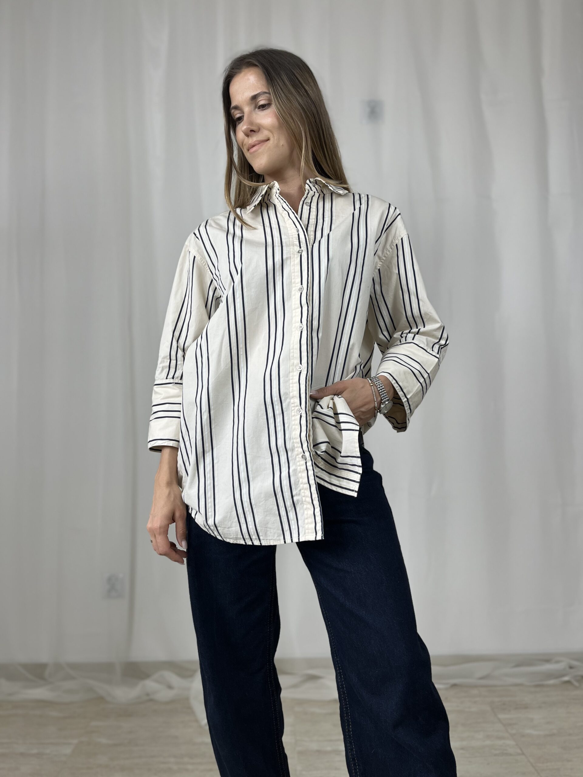 Bawełniana koszula w paski Co'couture r. M/L