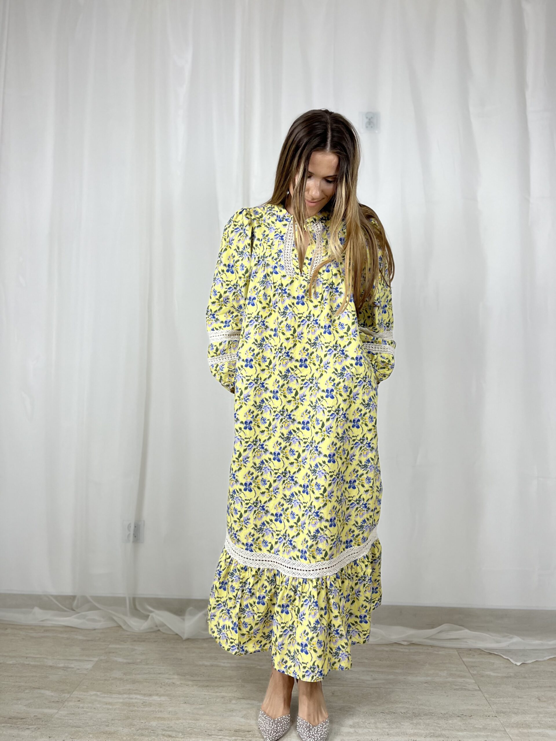 Bawełniana maxi sukienka Xandres r. M/L - obrazek 2