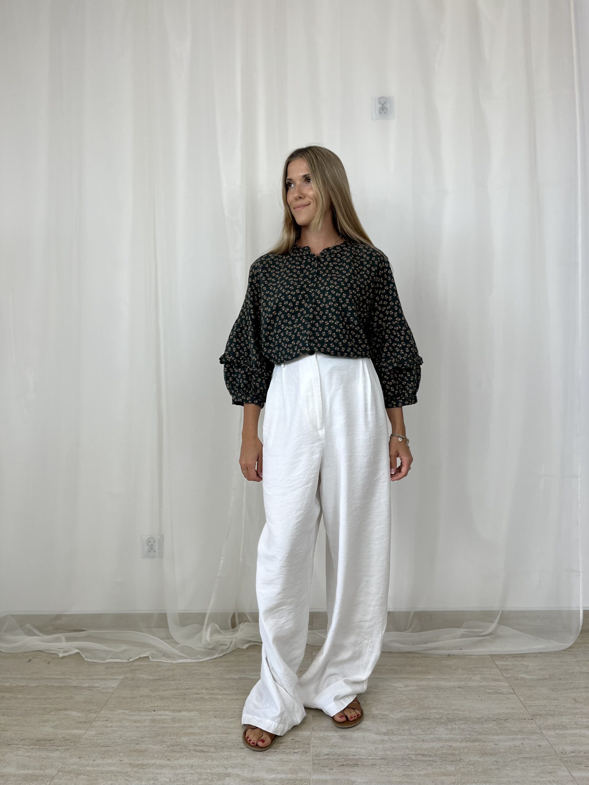 Bawełniana bluzka w kwiaty Kappahl r. M/L - obrazek 3