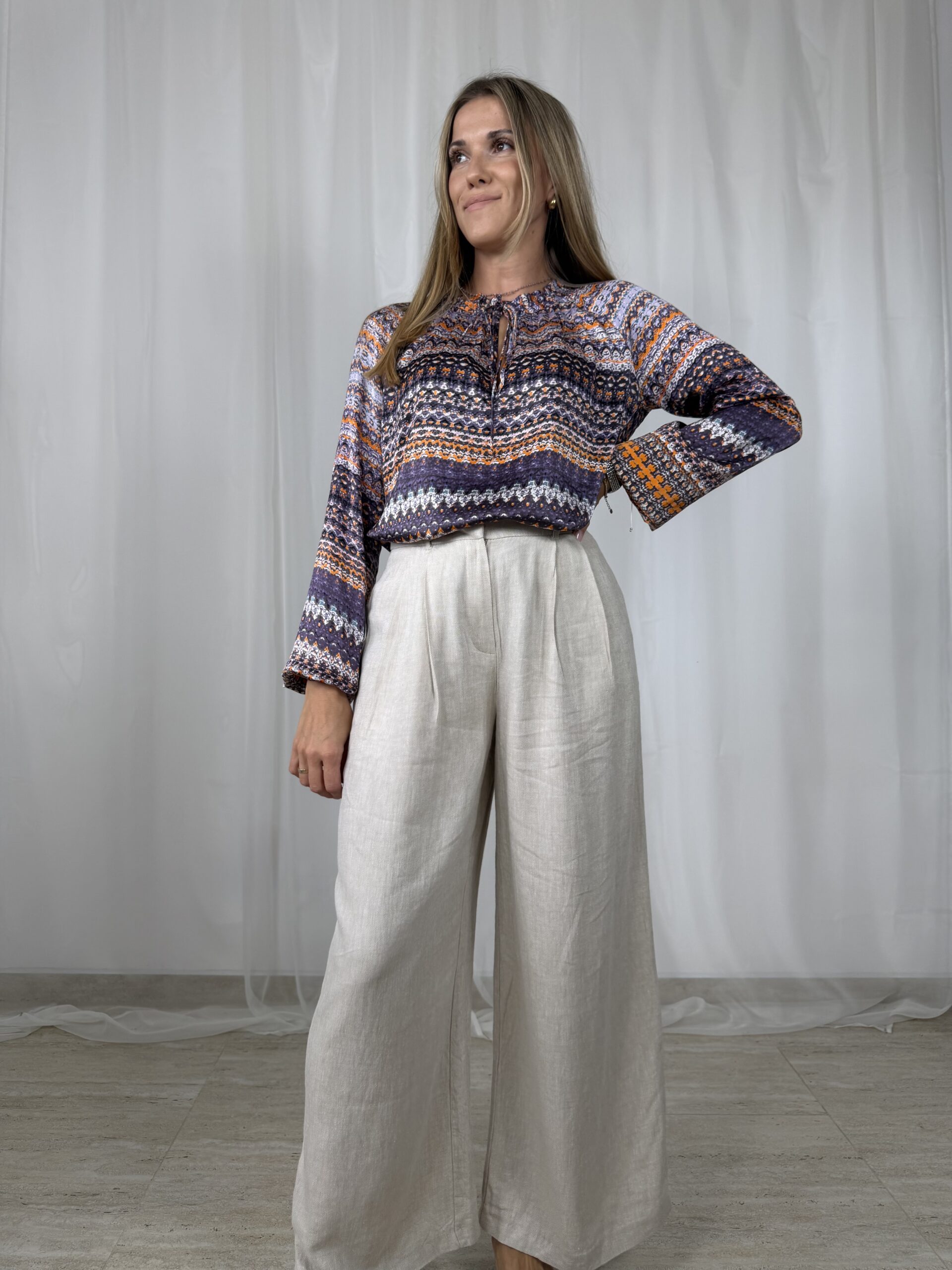 Jedwabna bluzka silk jedwab Dea Kudibal r. S 36 - obrazek 3