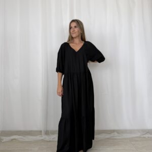 Czarna maxi sukienka H&M r. M/L