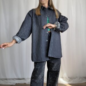 Jeansowa kurtka oversize Wood Wood r. L 40